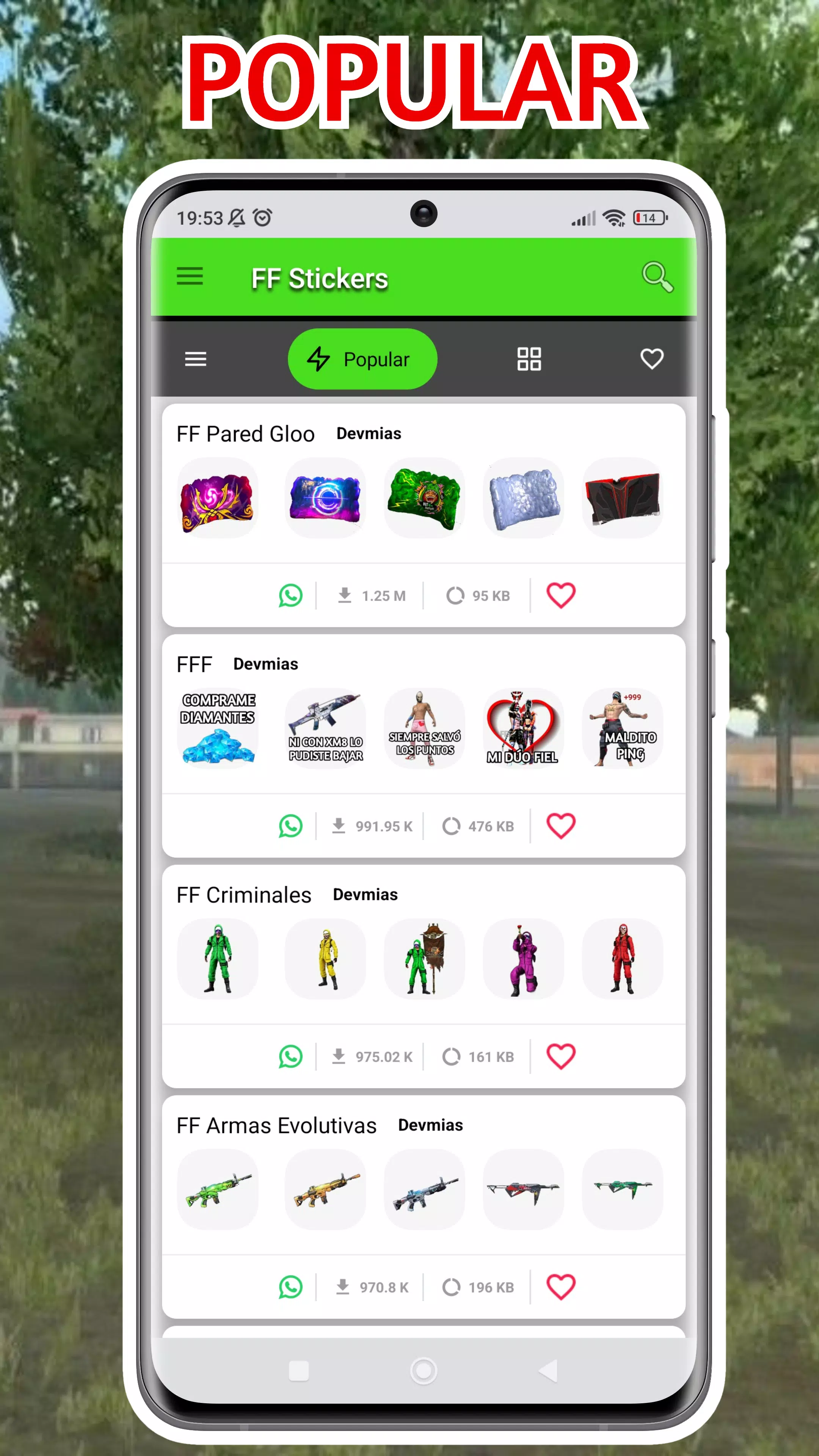 FF Stickers Captura de pantalla 4
