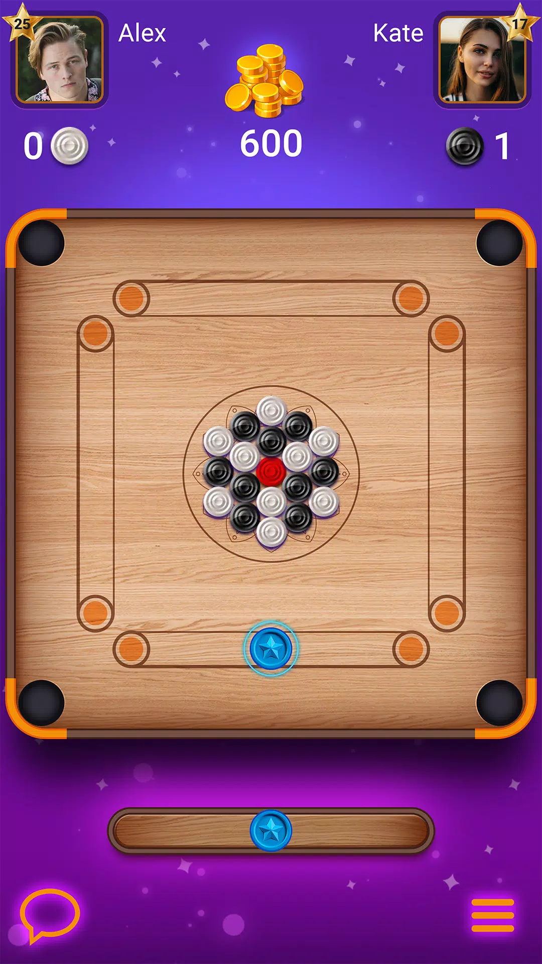 Carrom Lure - Disc pool game Tangkapan skrin 1