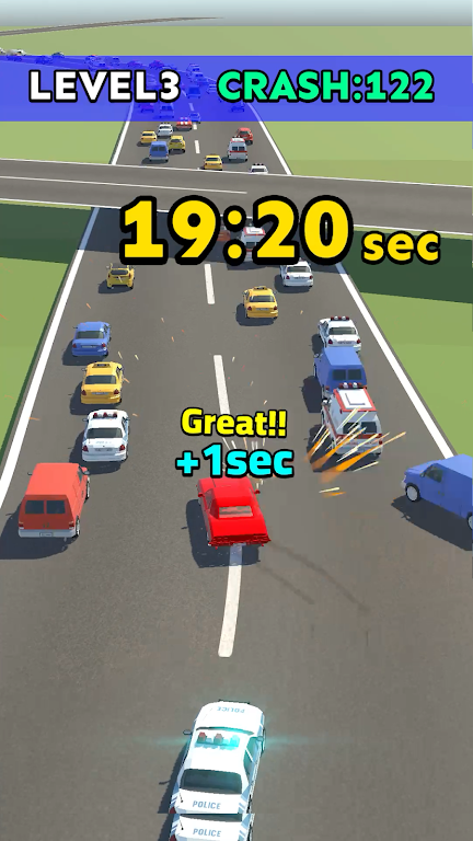 Car Chase And Crash Run Ekran Görüntüsü 4