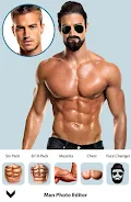 Man Fit Body Photo Editor: Abs Zrzut ekranu 1