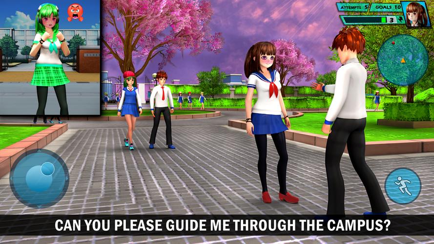 School Love Life: Anime Games Captura de pantalla 3