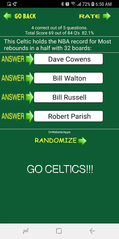 Trivia & Schedule Celtics fans Zrzut ekranu 2