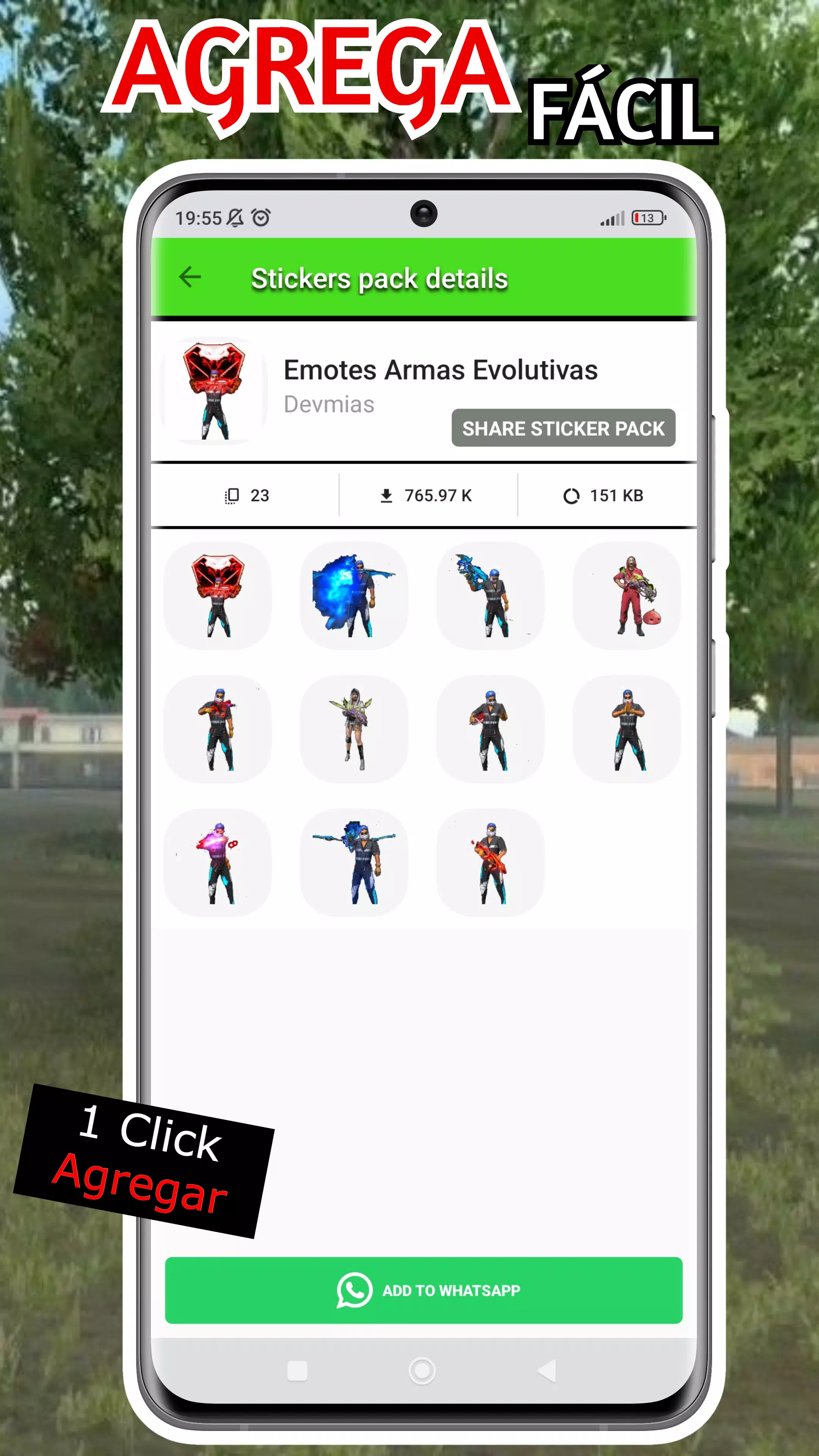 FF Stickers Captura de pantalla 2