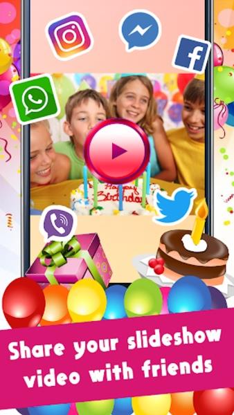 Happy Birthday Video Maker With Music And Photos應用截圖第2張