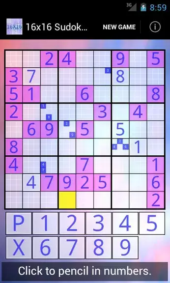 16x16 Sudoku Challenge HD Capture d'écran 2