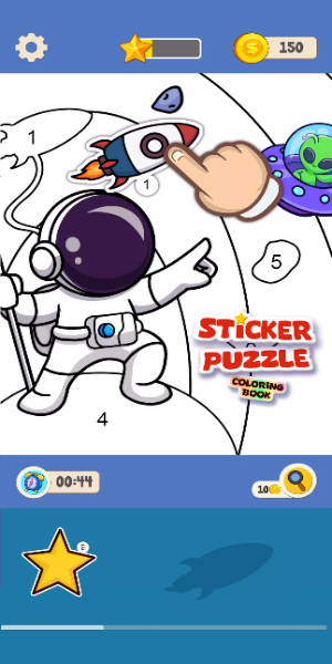 Sticker Puzzle - Coloring Book Ekran Görüntüsü 1