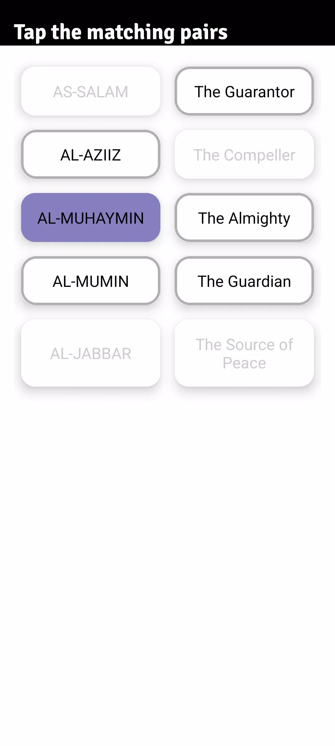 99 Names of Allah Game ภาพหน้าจอ 3