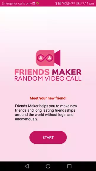 Friends Maker - Random Video Call Скриншот 1