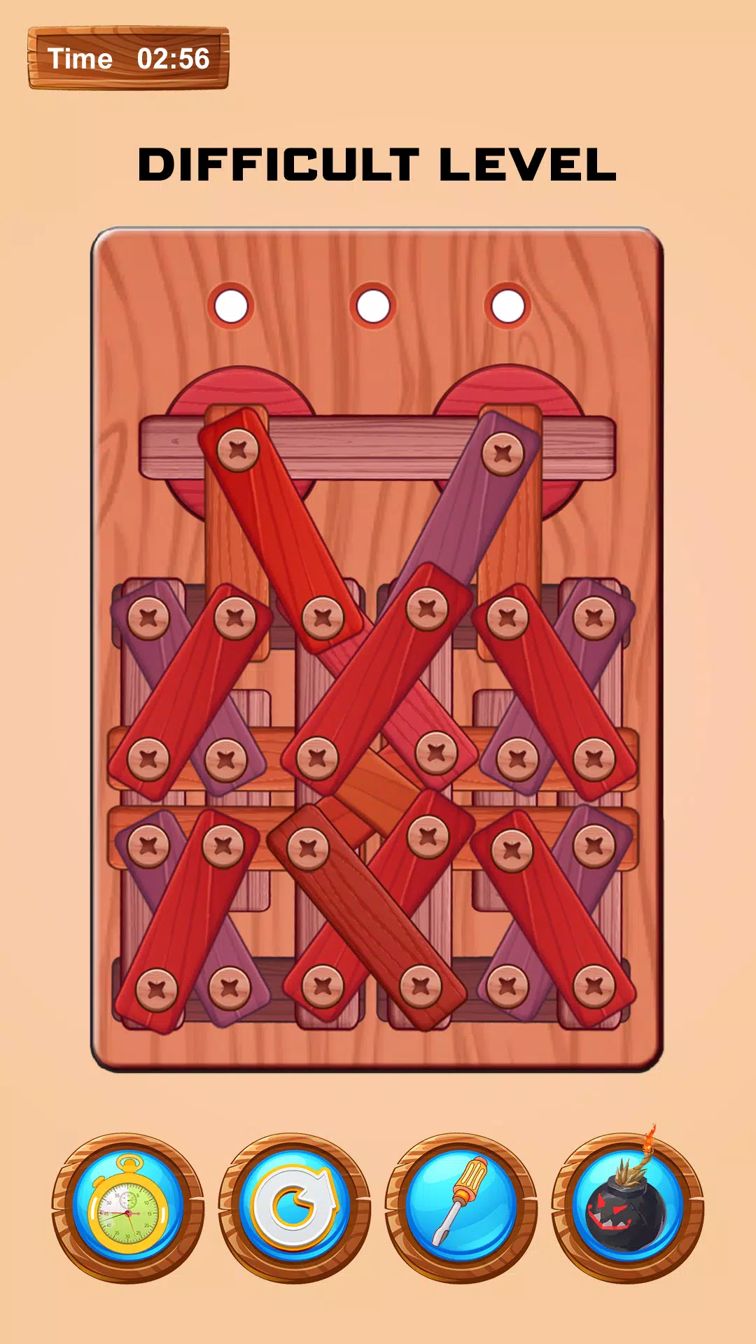 Wood Nuts & Bolts Screw Puzzle Screenshot 3