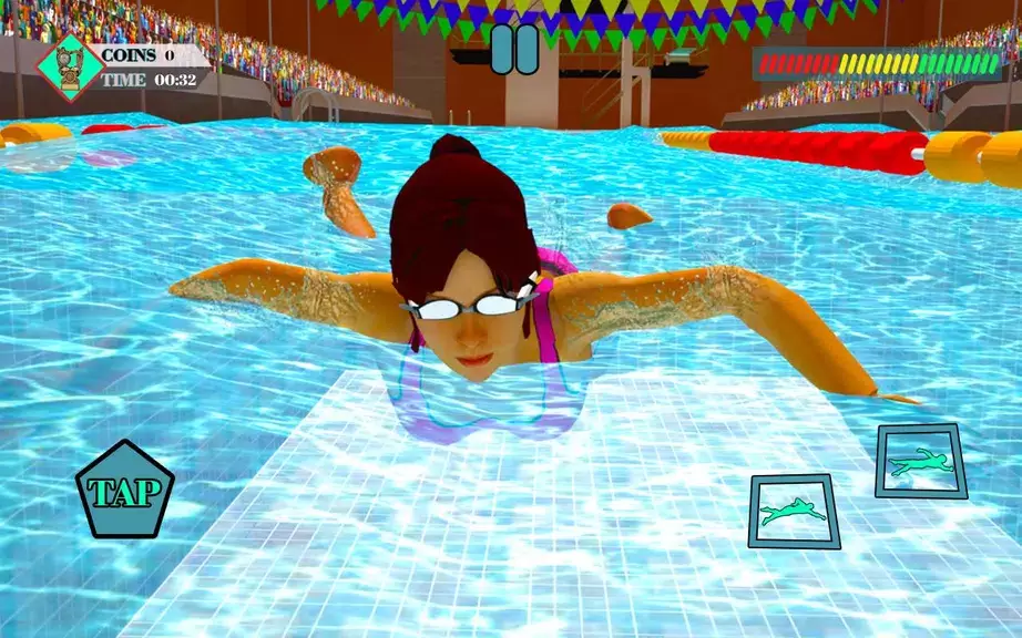 Summer Swimming Flip Pool Race Screenshot 2