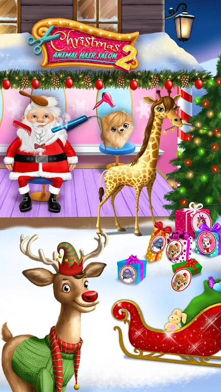 Christmas Animal Hair Salon 2 Ảnh chụp màn hình 3