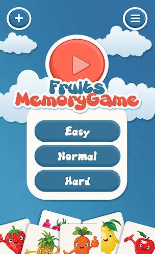 Fruits Memory Game for kids Schermafbeelding 1