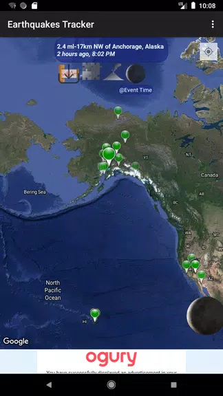 Schermata Earthquakes Tracker 2