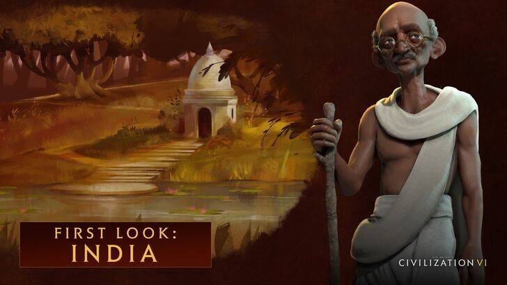 Sid Meier's Civ 7's Gandhi DLC no horizonte