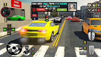 US Taxi Car Driving Games Captura de pantalla 1