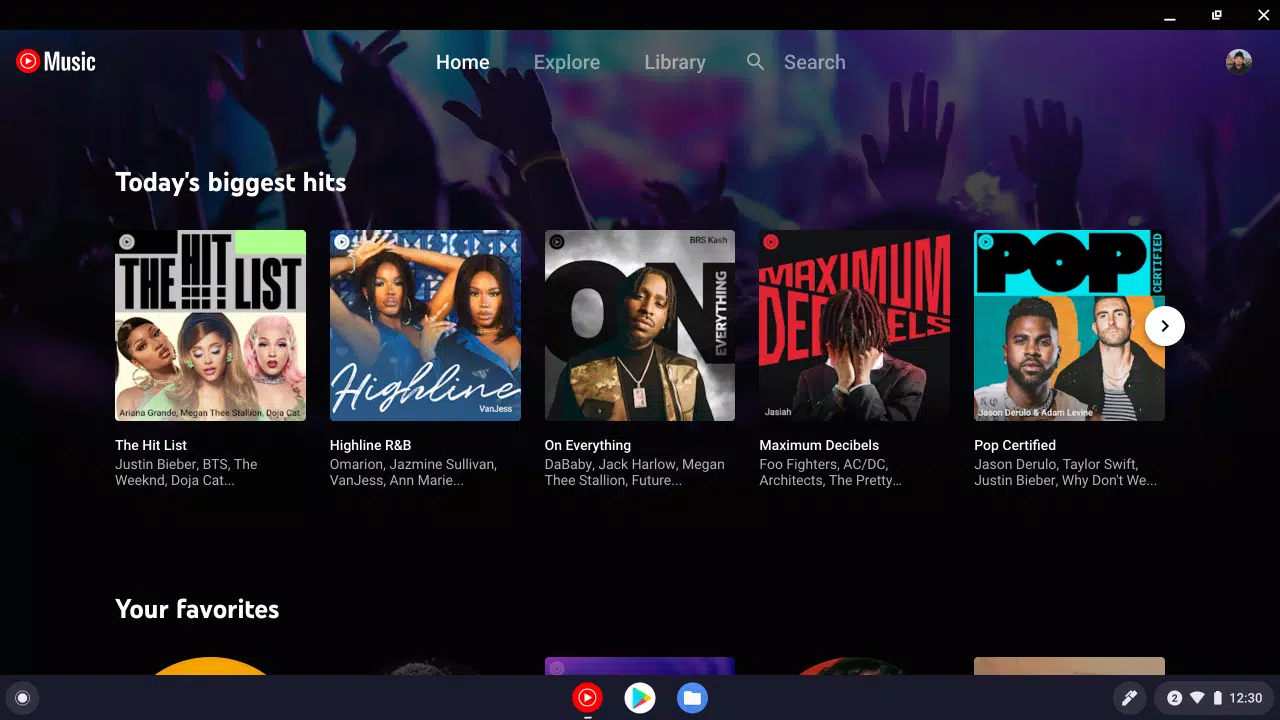 YouTube Music for Chromebook Screenshot 1