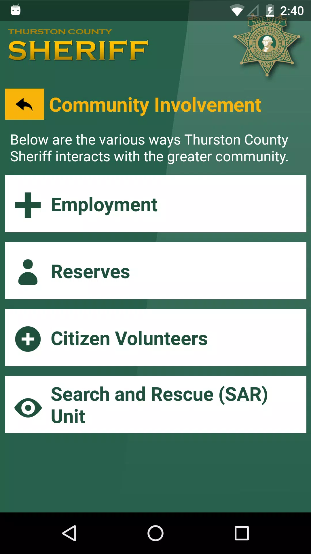 Thurston County Sheriff Screenshot 4