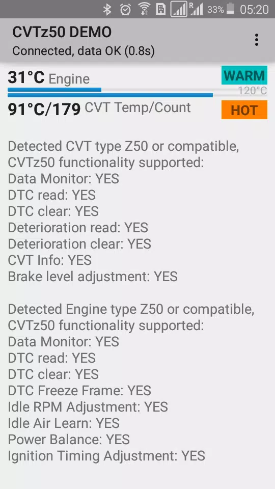 CVTz50 DEMO Captura de pantalla 2