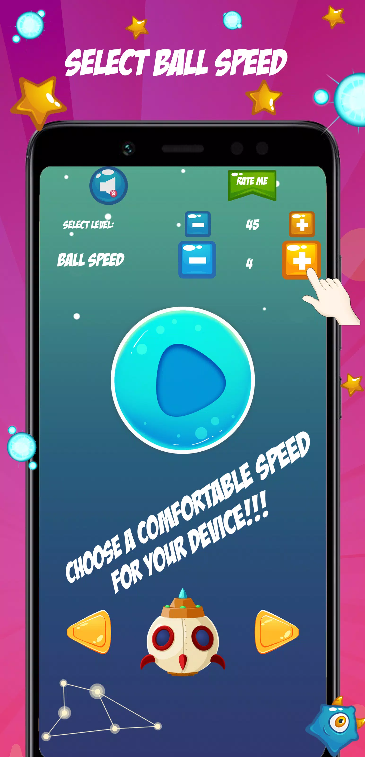 Cosmo Paddle Ball Game Ảnh chụp màn hình 4