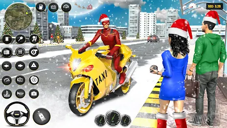 Superhero Bike Taxi Bike Games 스크린샷 1