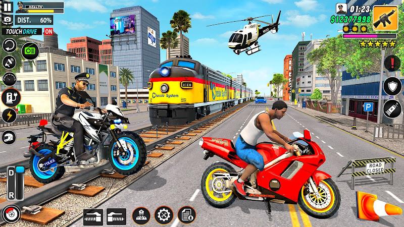 Schermata Police Motor Bike Crime Chase 2