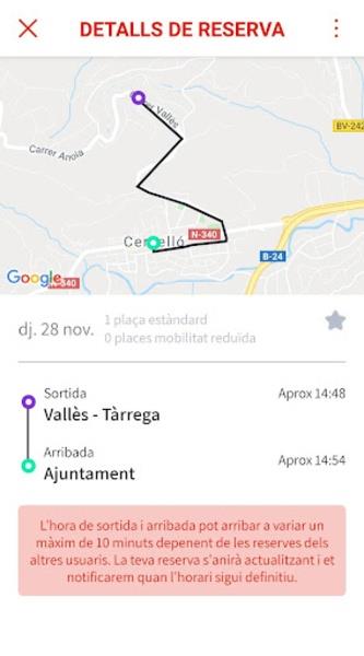 Schermata Cervelló Bus a demanda 2