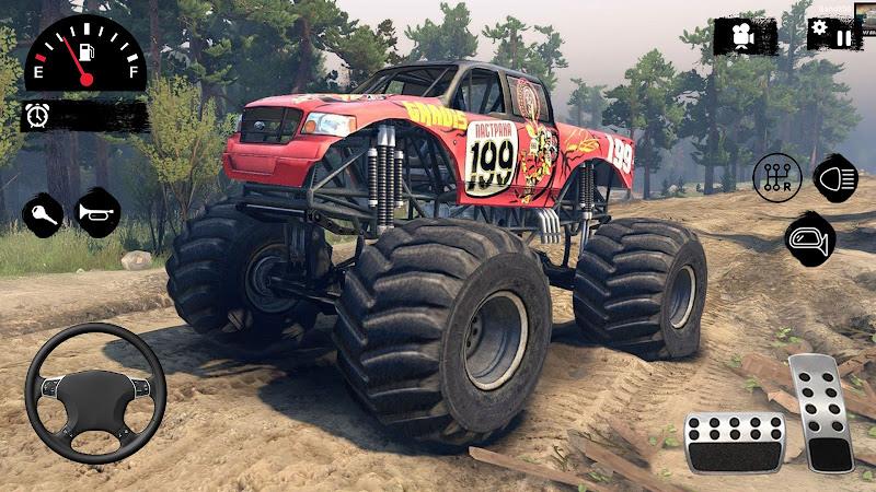 Hillock Monster Truck Driving Schermafbeelding 1