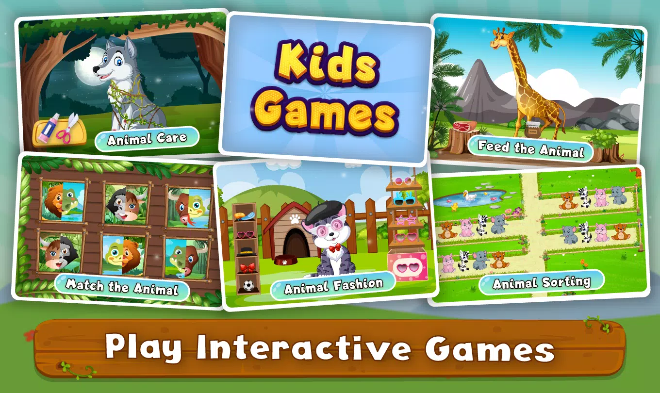 Kids Animal Sounds & Games ဖန်သားပြင်ဓာတ်ပုံ 2