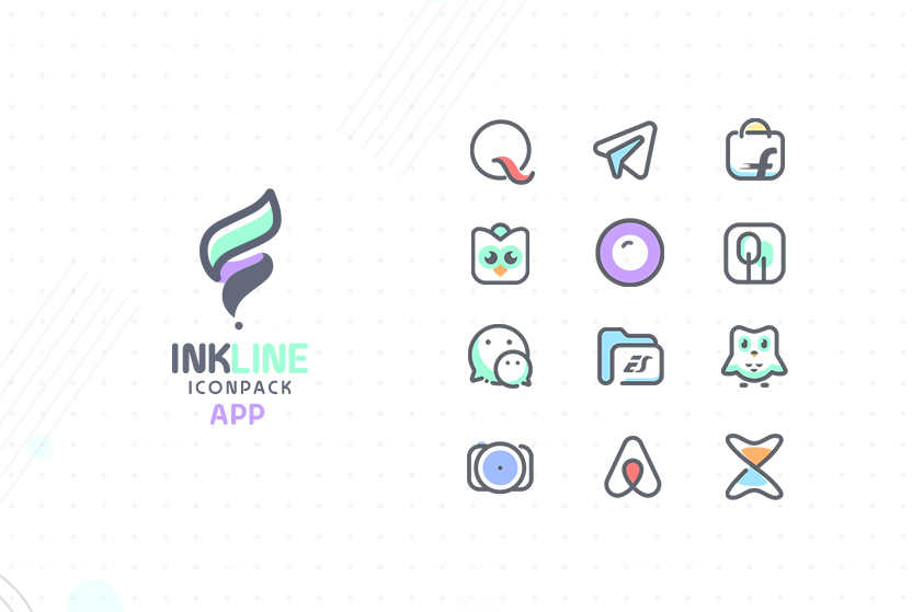 InkLine Icon Pack Mod 스크린샷 3