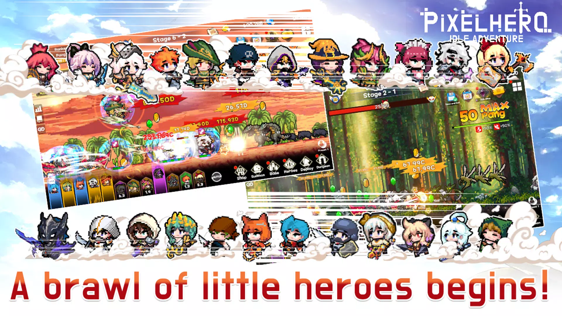 Pixel Heroes Idle Captura de pantalla 1