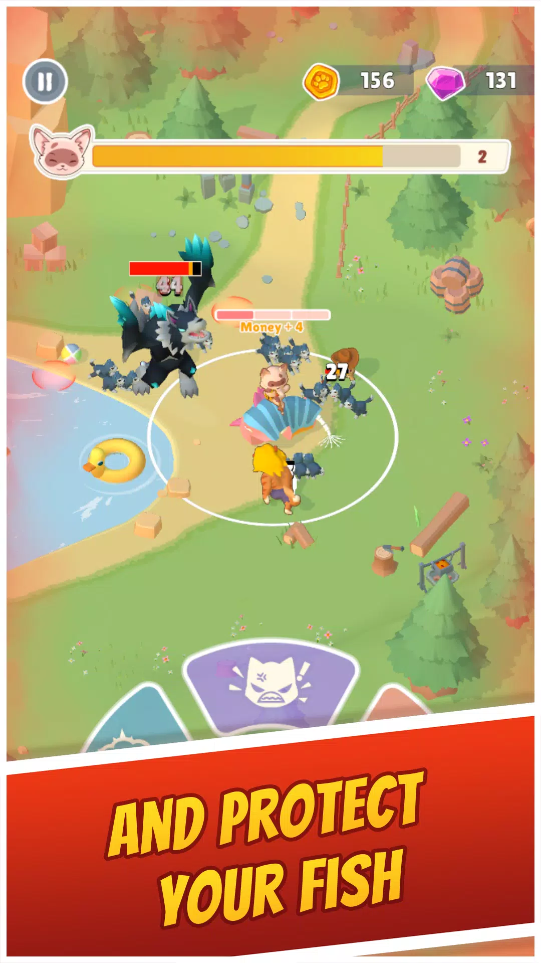 Cat Hero: Idle Tower Defense Скриншот 1