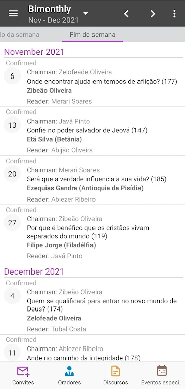 Meeting Schedule Builder Captura de tela 2