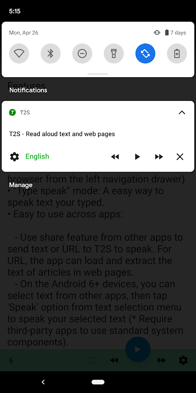 T2S: Text to Voice/Read Aloud Screenshot 4