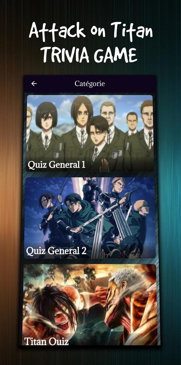 attack on titan character quiz Ekran Görüntüsü 1