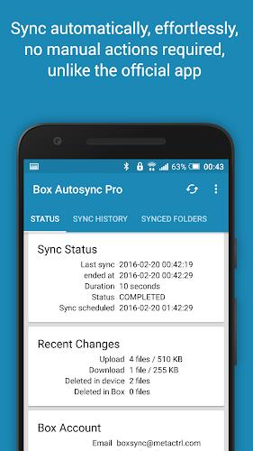 Autosync for Box - BoxSync Zrzut ekranu 2