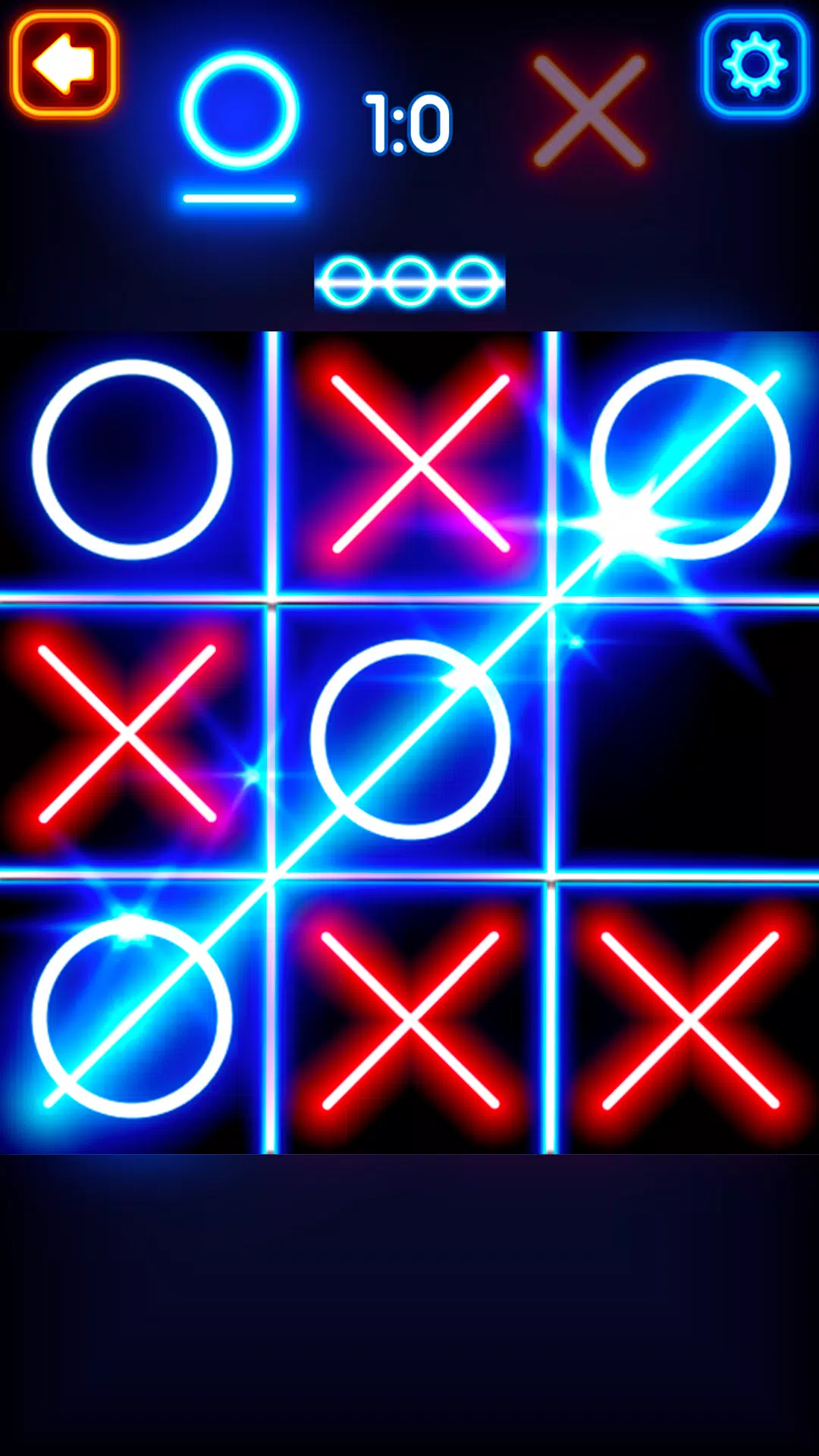 Tic Tac Toe Glow: 2 Players Capture d'écran 2