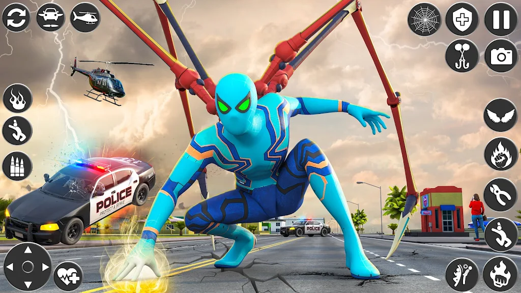 Rope Hero Game- Spider Game 3D Ekran Görüntüsü 3