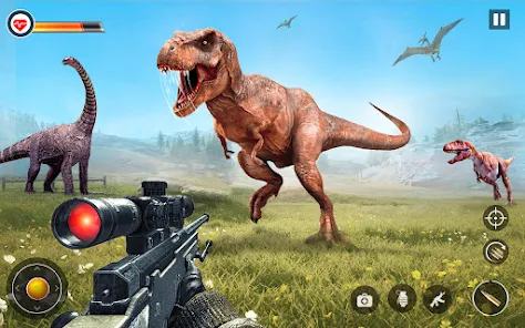 Dino Hunter Sniper 3d: Dinosaur Free FPS Shooting Zrzut ekranu 2