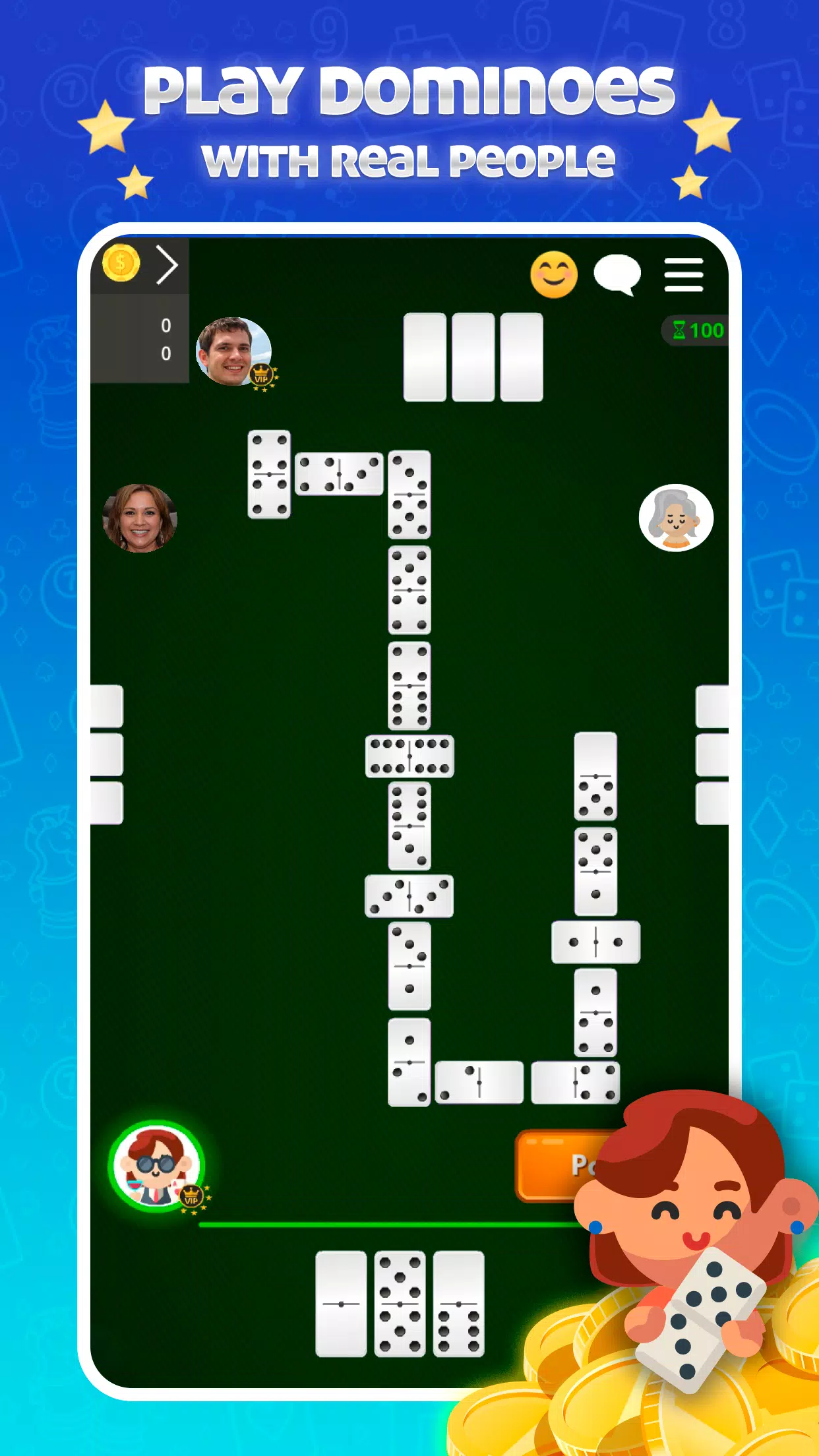 Dominoes Online - Classic Game スクリーンショット 1