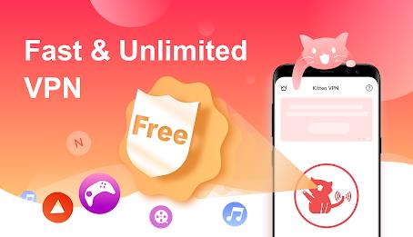 VPN Kitten: Free Unlimited VPN Proxy & Secure WiFi Zrzut ekranu 1