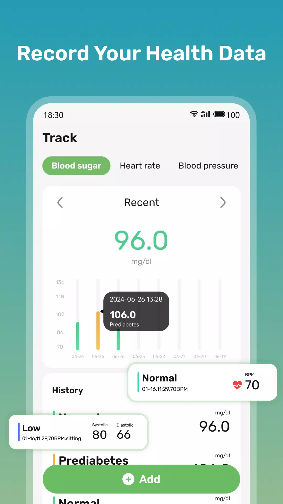 Health Sense: Blood Sugar Hub スクリーンショット 2