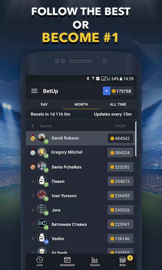 Sports Betting Game - BET UP Captura de pantalla 4