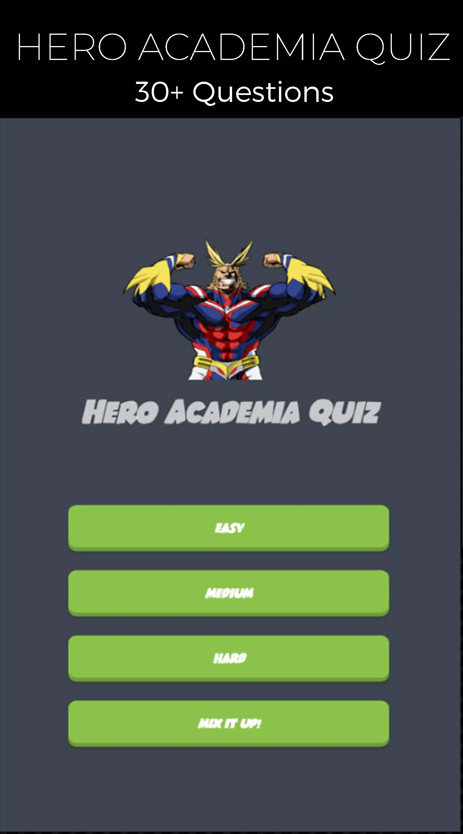 Quiz Game for Hero Academia 스크린샷 1