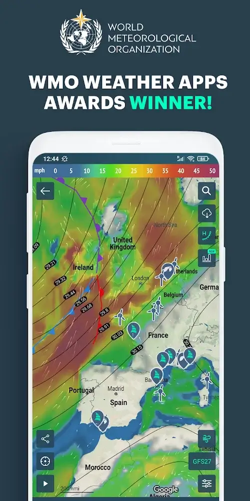 Windy.app Schermafbeelding 1