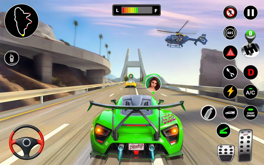 Racing in Highway Car 3D Games ภาพหน้าจอ 1