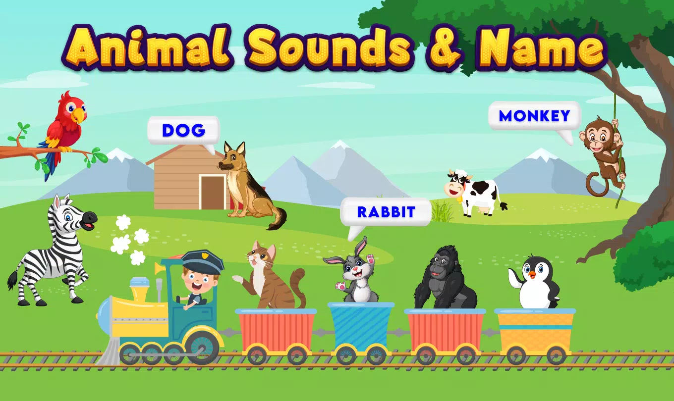 Kids Animal Sounds & Games ဖန်သားပြင်ဓာတ်ပုံ 1