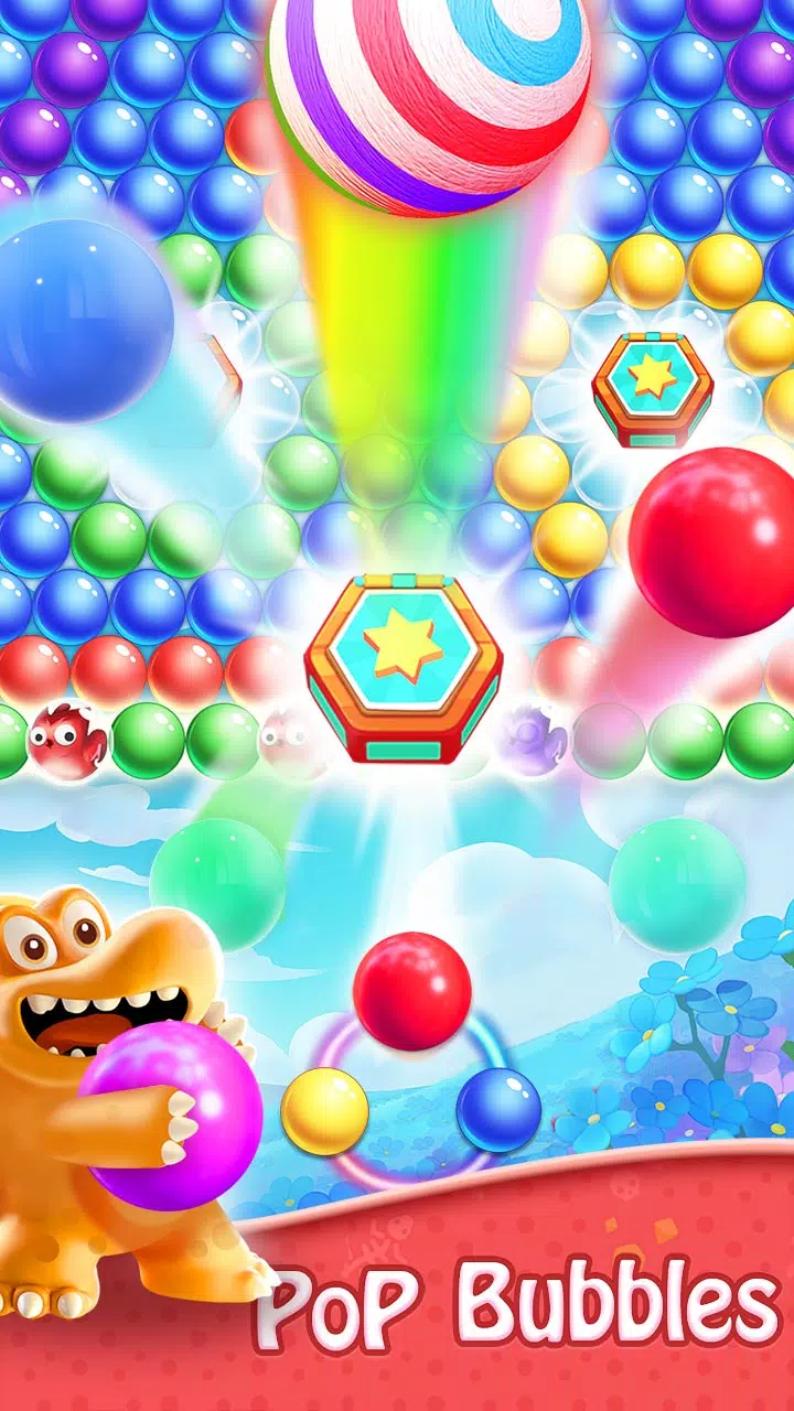 Bubble Shooter - Dino Match Скриншот 2