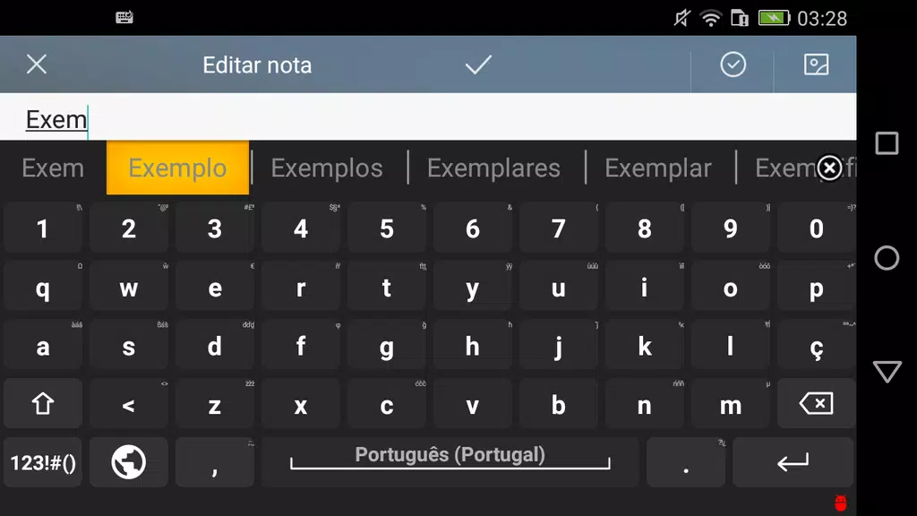 Portuguese for AnySoftKeyboard ဖန်သားပြင်ဓာတ်ပုံ 2