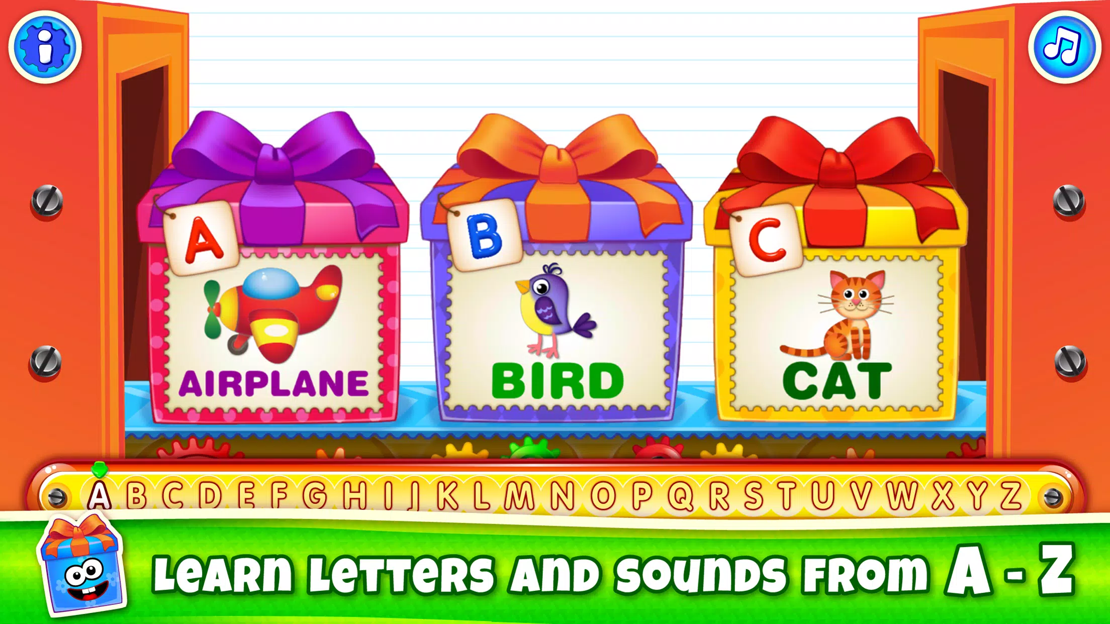 Schermata Bini ABC Kids Alphabet Games! 1