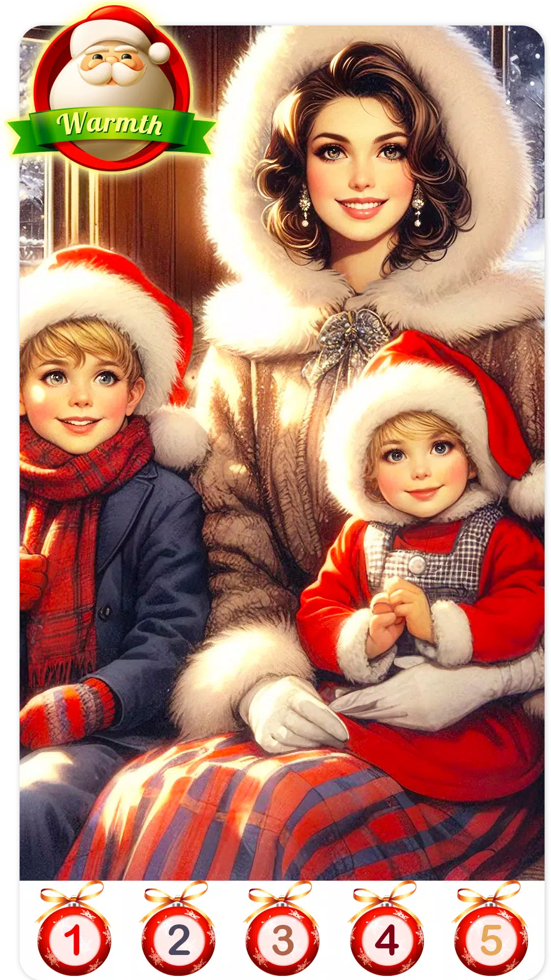 Christmas Santa Family Color Tangkapan skrin 4